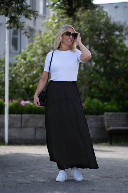 Felicia S Voile Skirt Black 