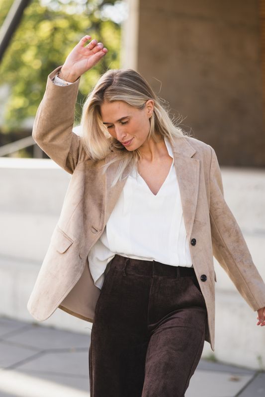 Namy Imitated Suede Blazer Sand 