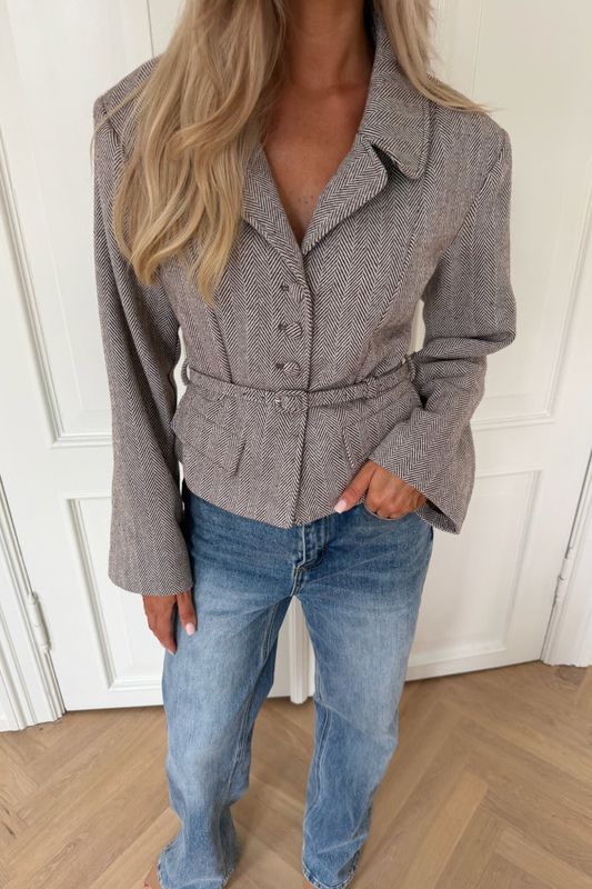 Annieic Blazer Brown Stripes