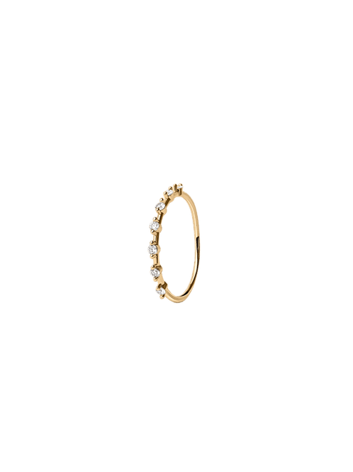 Hovedbilde Beaded Zirconia Stacker Ring Gold 