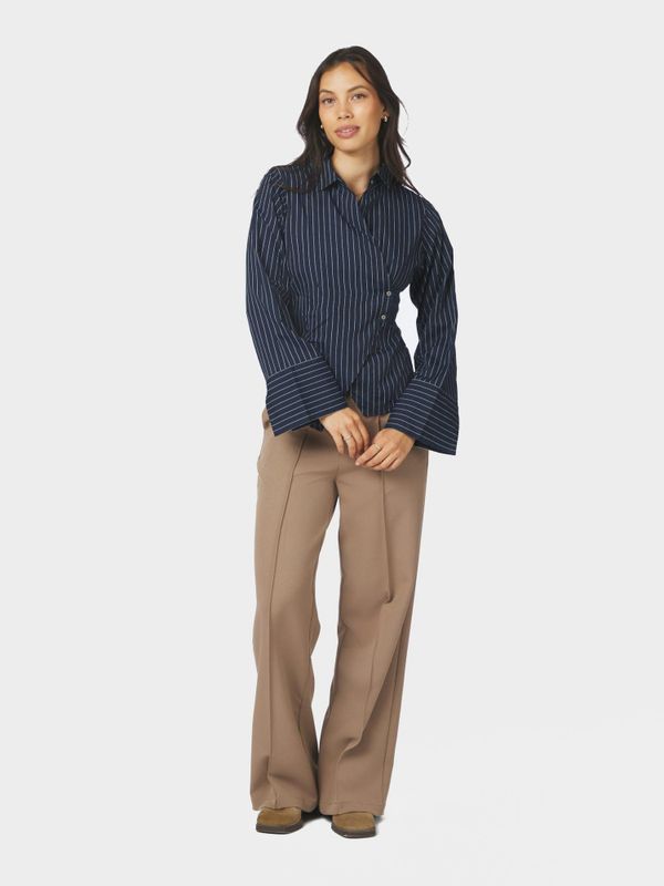Fenli Slim Stripe Shirt Navy 