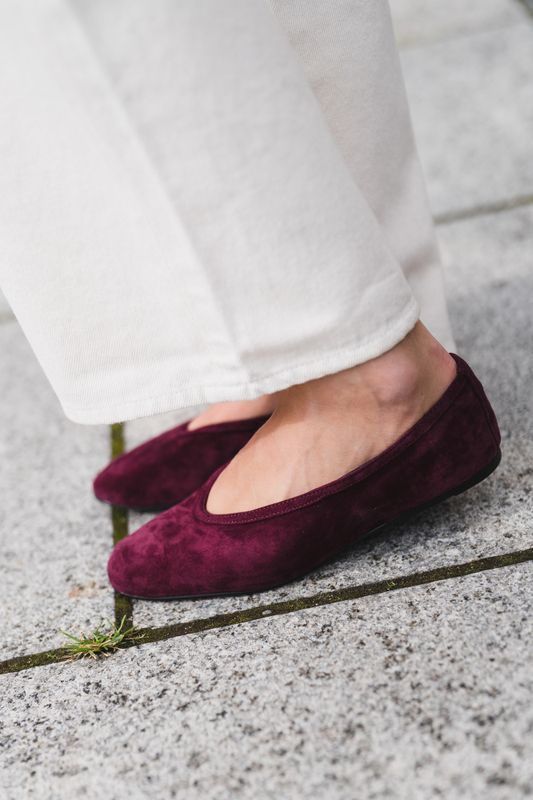 Leni Cherry Lacq Suede 