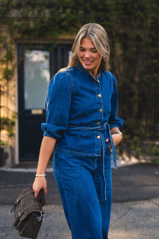 Rylan Elena 3/4 Shirt Mid Blue Wash 