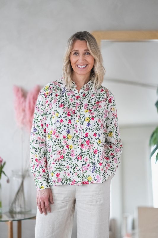 Elvera Shirt Multi Flower Print