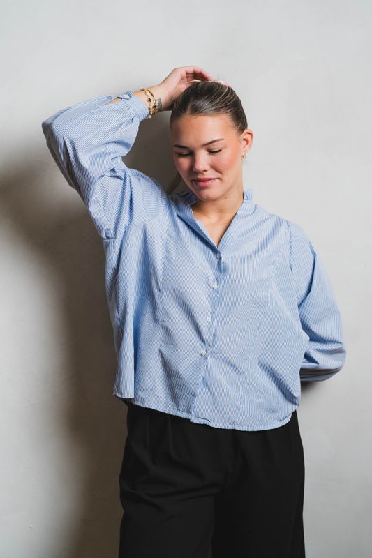 Barba Striped Blouse Light Blue 