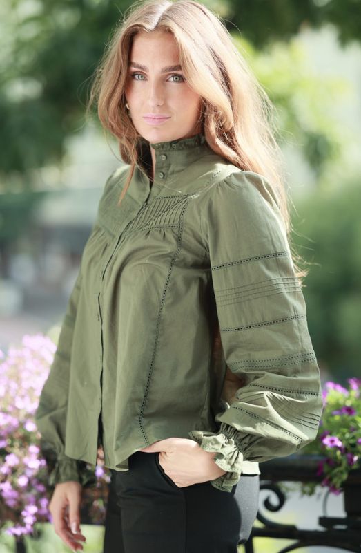 Moonlace Blouse Green Harvest 