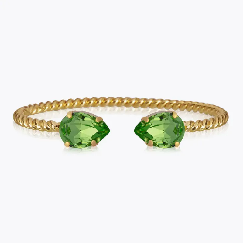 Mini Drop Bracelet Gold Peridot 
