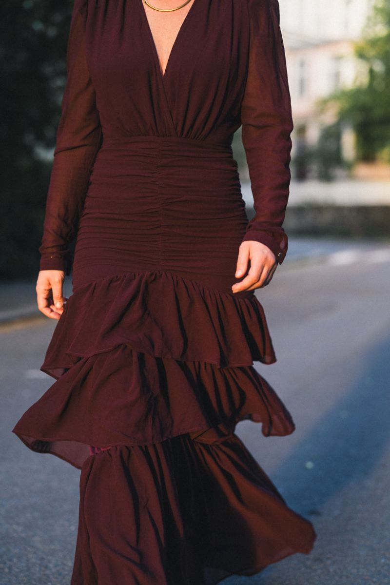 Jenna Maxi Dress Burgundy 