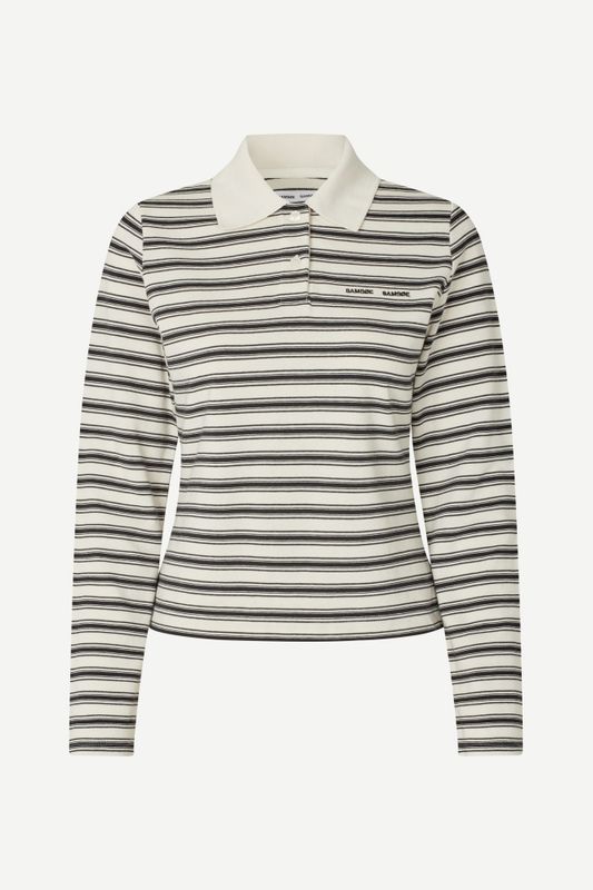Sadonell LS Polo 15512 Egret Stripe 