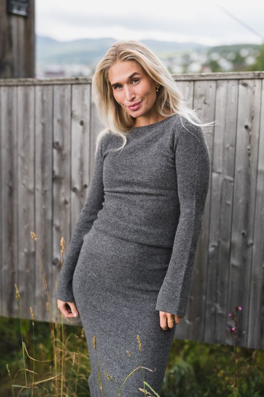 Joyce Knit Dark Grey Melange 