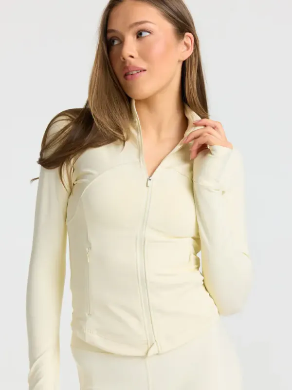 Sculptluxe® Zip Jacket Butter Yellow 
