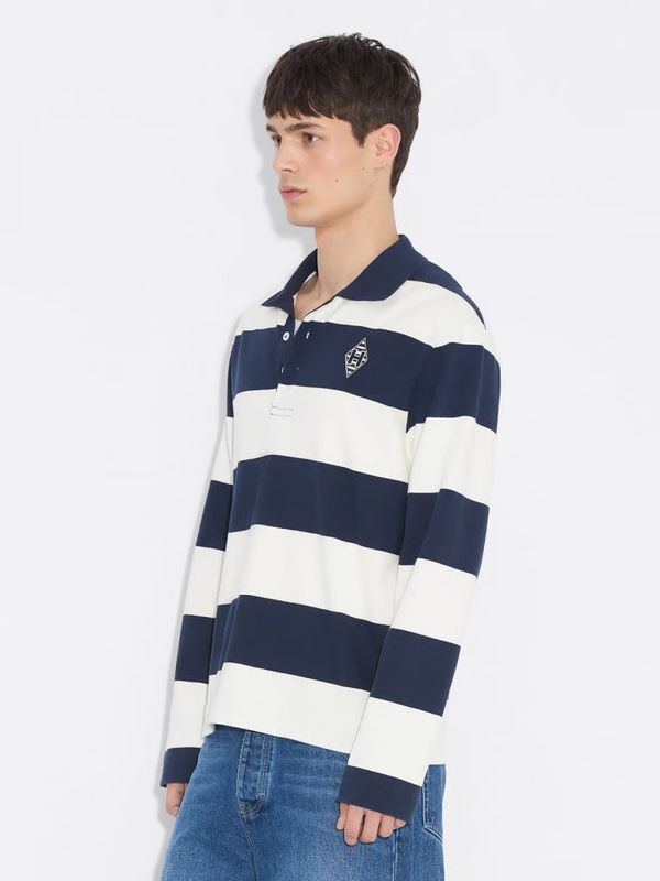 Rugby Polo Navy Stripe 