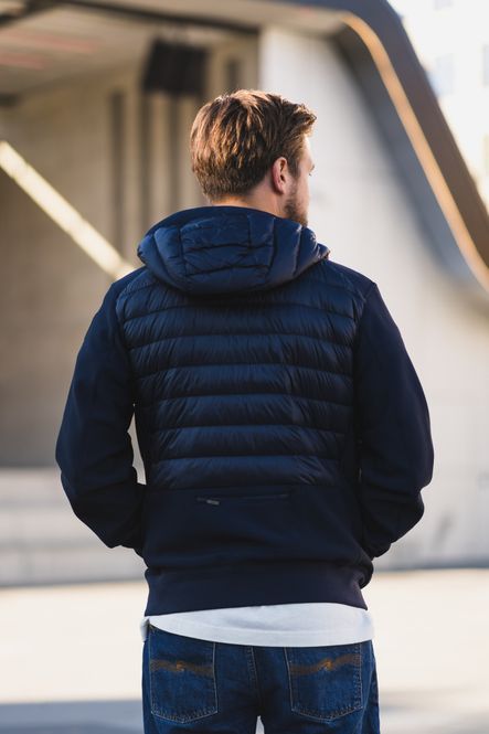 Hovedbilde Buck Fleece/Nylon Hooded Jacket Blue Navy 