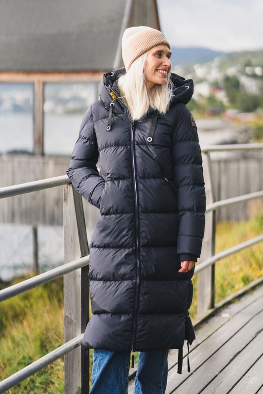 Panda Hooded Down Coat Blue Navy 