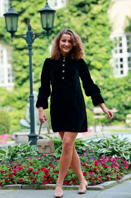 Cara Velvet Dress Black 