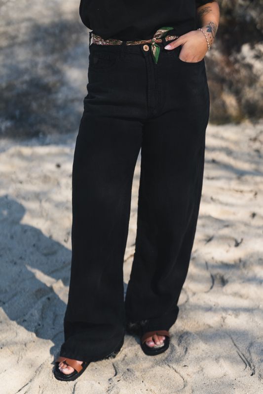 Skater Loose Linen Black 