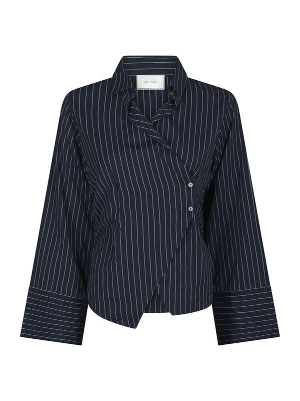 Fenli Slim Stripe Shirt Navy 