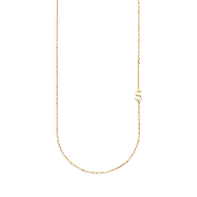 Hovedbilde Big Number Necklace Gold - 40L - 5