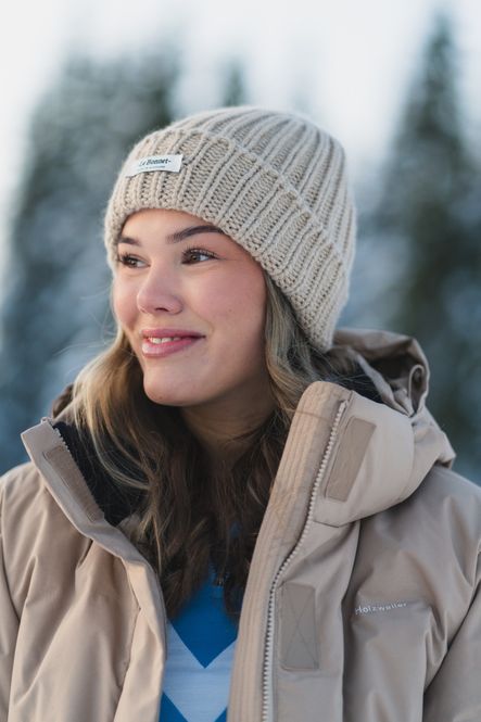 Hovedbilde Beanie Logo Sand 