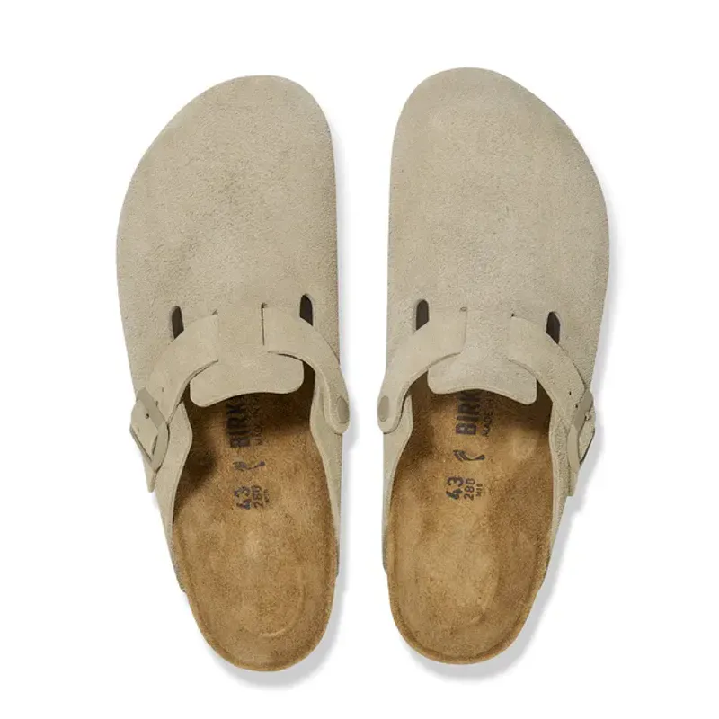 Boston Suede Leather Faded Khaki 