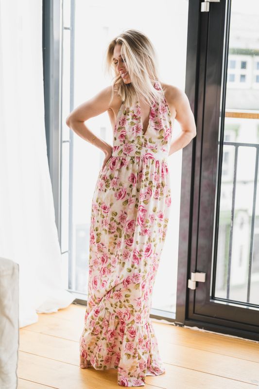 Tulip Maxi Dress V-Neck Romantic Blossom
