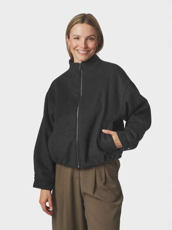 Florine Wool Bomber Jacket Antracit