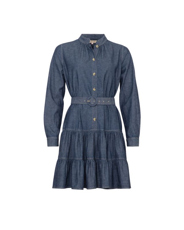 Denim Belt Dress French Blue 