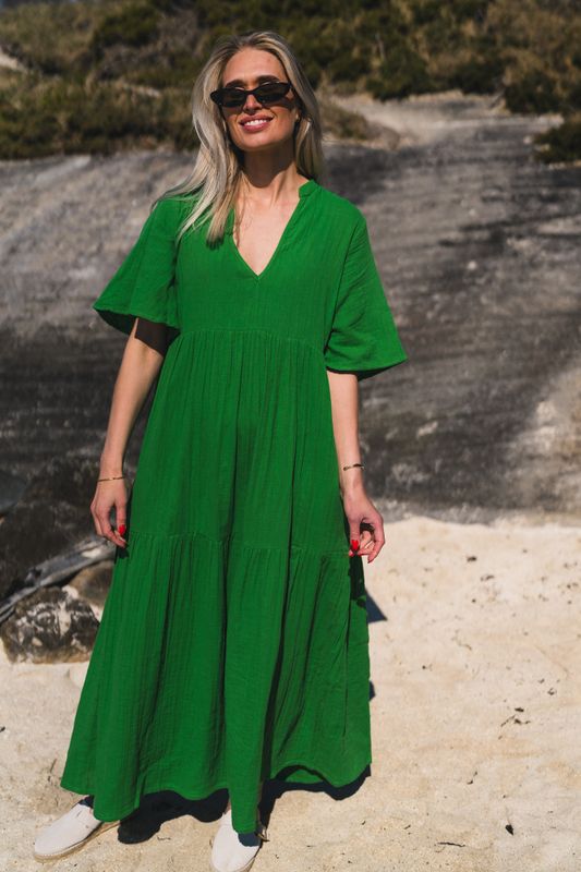 Casablanca Dress Goddess Green 