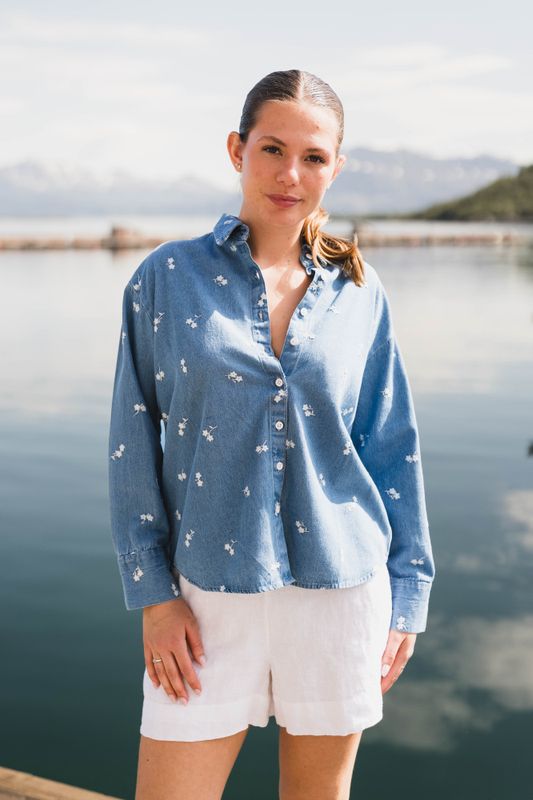 Ava Shirt Denim Fiore