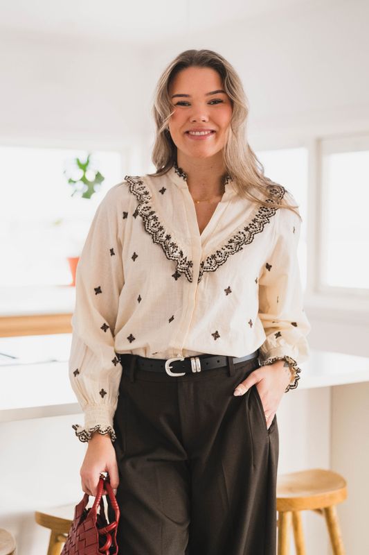 Degas Blouse Light Yellow/Brown 