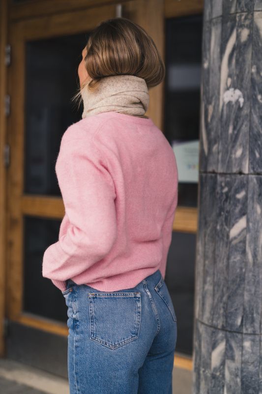 Nor Short Cardigan 7355 Bleached Mauve 