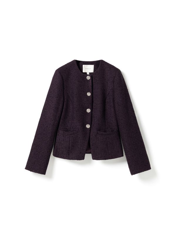 Kasaundra LS Blazer Dark Plum 