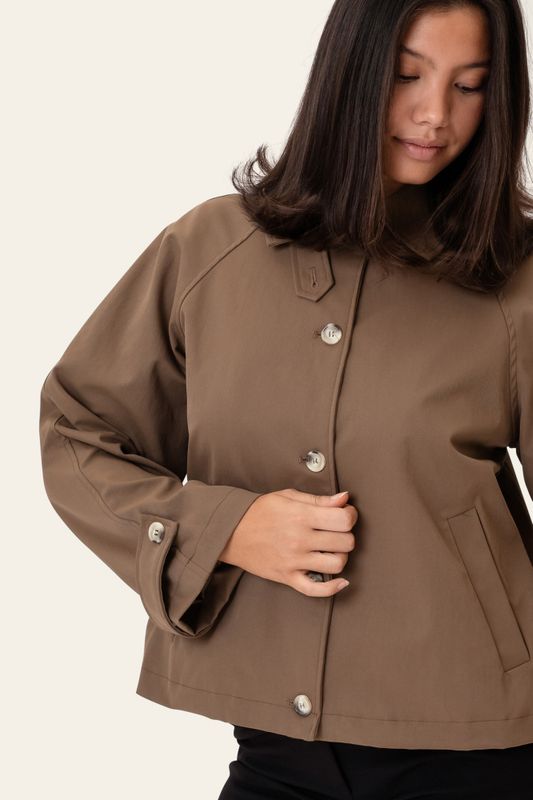 Avaic Short Trenchcoat Dark Brown 