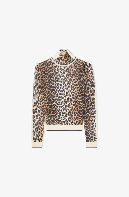 Hovedbilde Printed Merino Turtleneck Almond Milk