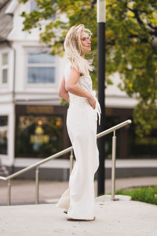 Boatneck Jumpsuit Natural 