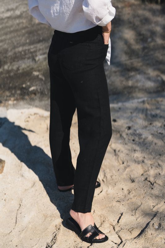 Culotte Linen Colour Black 
