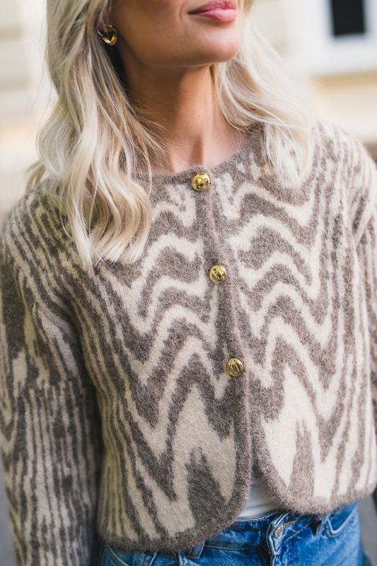 Aislinn Alpaca Blend Cardigan Moire 