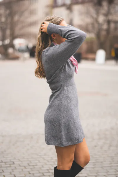 Hovedbilde Melia Knit Dress Dark Grey Melange 