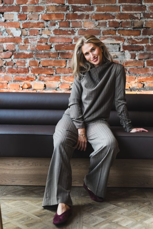 Beverly Structured Top Mole Stripe 