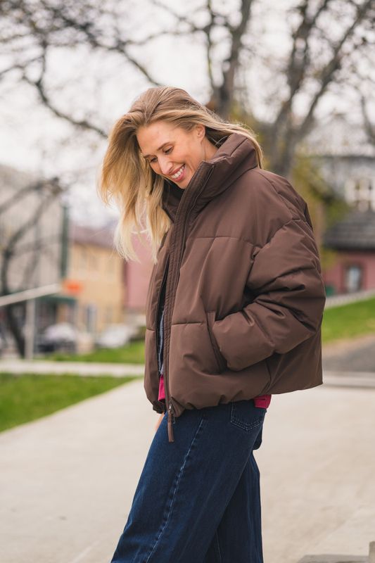 Pavine Down Short Jacket Hot Fudge 