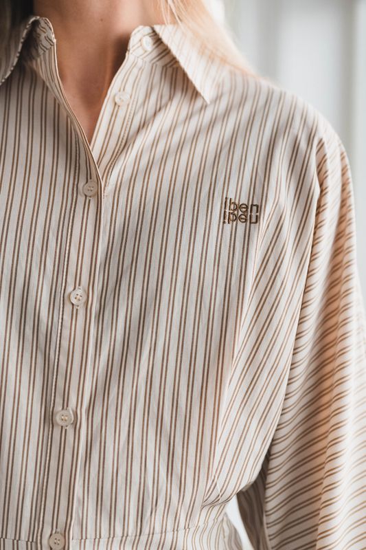 Atari Dress Oat Stripe 