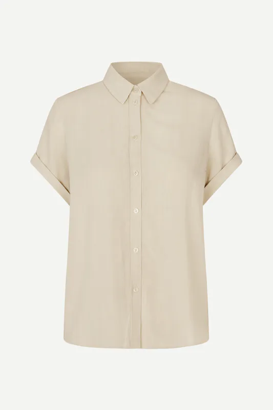 Samajana SS Shirt 15938 Bone White Melange 