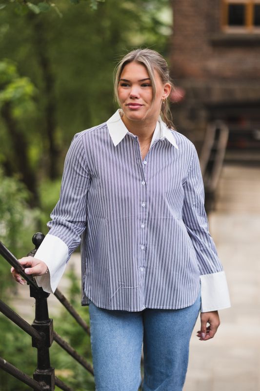 Dranila Stripe Shirt Brown 