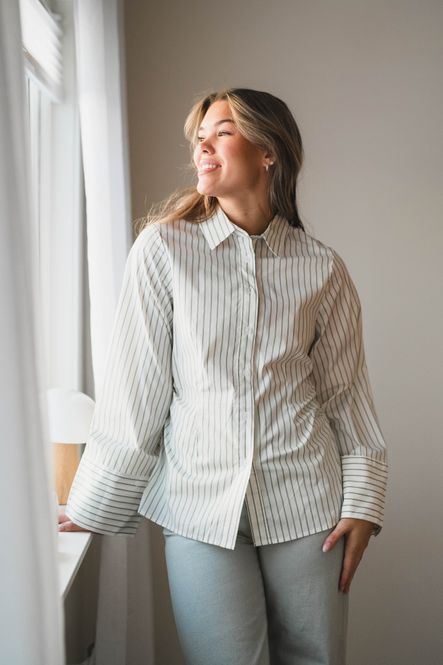 Hovedbilde Caroli Stripe Shirt Dusty Green 