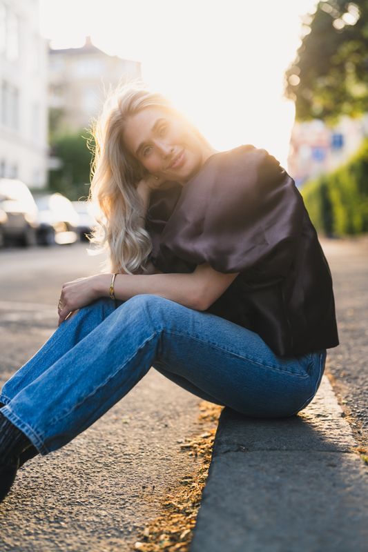 Cleo Pouf Sleeve Blouse Chocolate