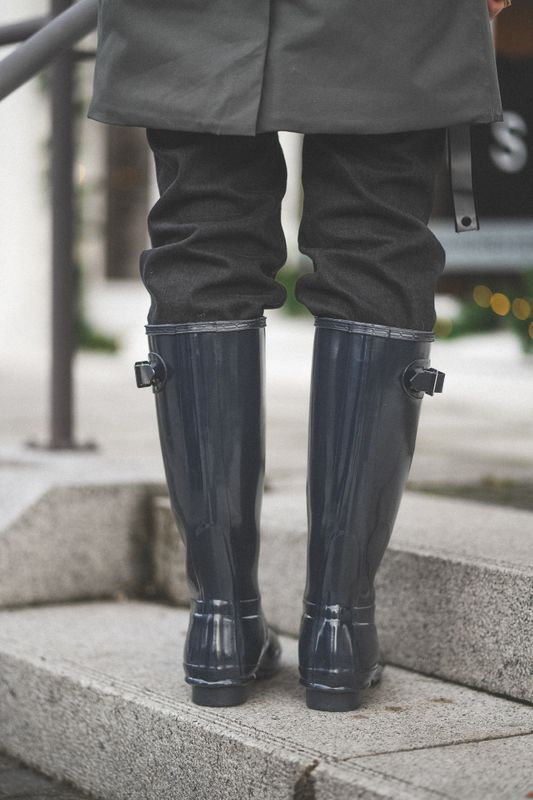 Original Tall Gloss Boot Navy 