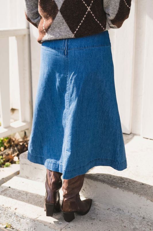 Cine Skirt Medium Dark Blue 