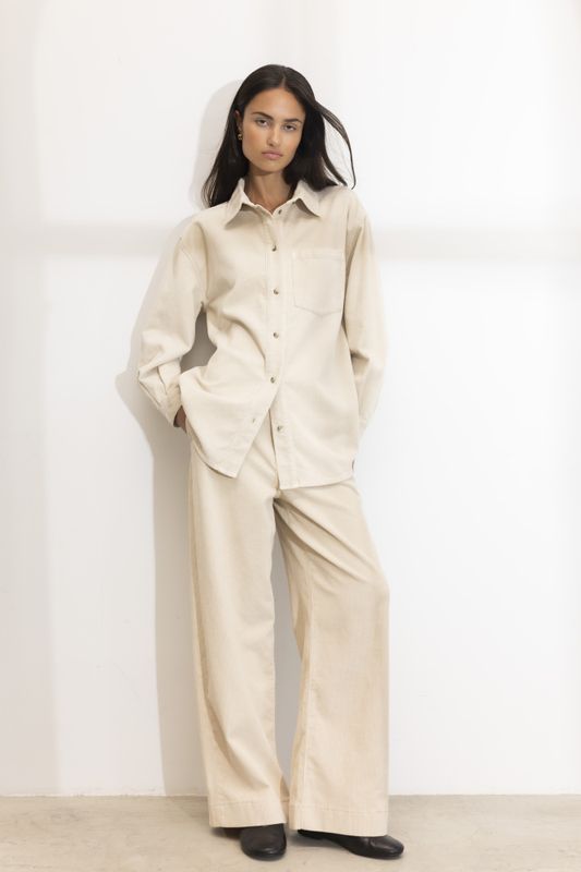 Alex Cord Shirt Greige 