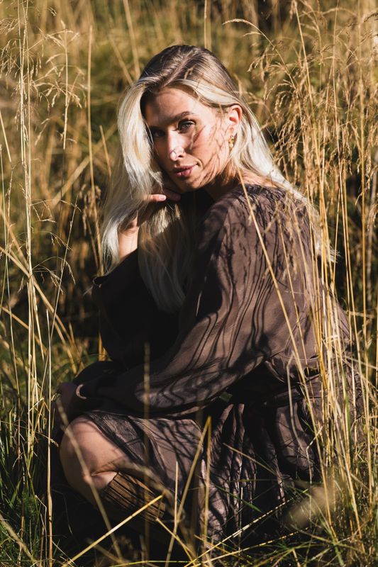 Bridget Long Dress Brown 