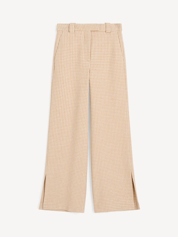 Cimas Boucle Trousers Beige Houndstooth 